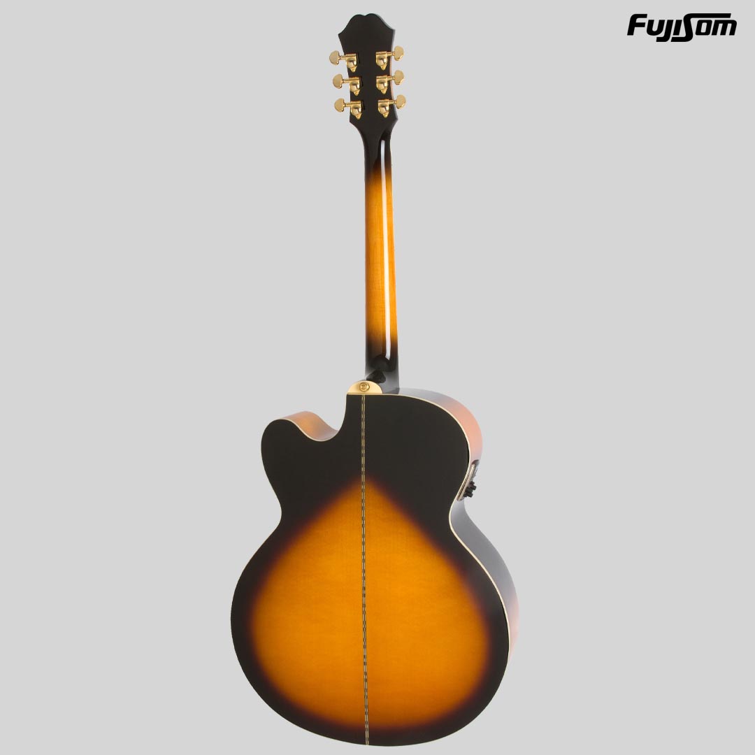 VIOLÃO EPIPHONE AÇO JUMBO J-200 STUDIO VINTAGE SUNBURST| FUJISOM