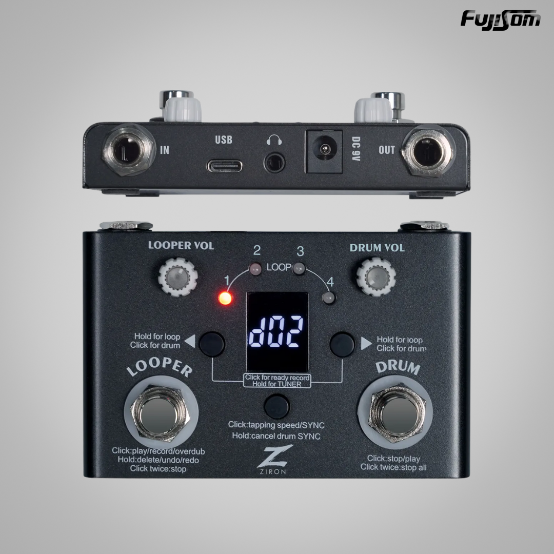 PEDAL ZIRON DRUM LOOPER P/GUITAR 30 BATERIAS