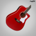 VIOLAO VOGGA AÇO FOLK VCS-260 RED ELETRICO CUTWAY