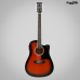 VIOLAO VOGGA AÇO FOLK VCS-260 BLACK SUNBURST ELETRICO CUTWAY